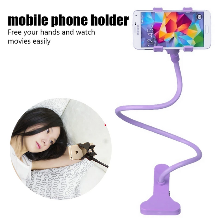 Universal Lazy Bracket Mobile Phone Holder Gooseneck Stand Stents Flexible Bed Desk Table Clip Bracket for Smartphone Holder