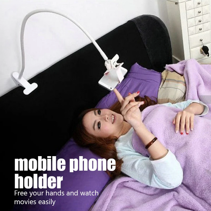 Universal Lazy Bracket Mobile Phone Holder Gooseneck Stand Stents Flexible Bed Desk Table Clip Bracket for Smartphone Holder