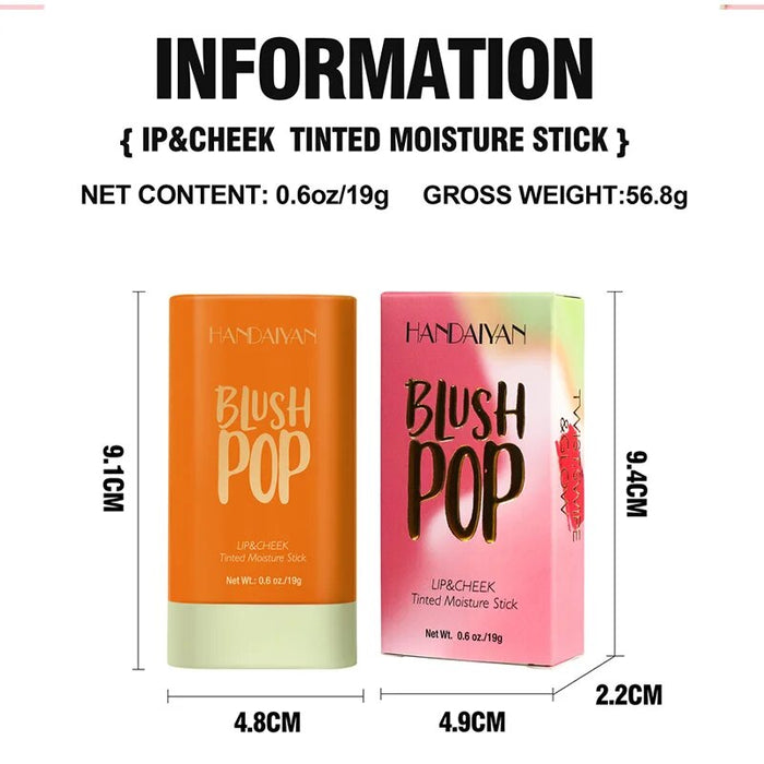 3-IN-1 BLUSH STICK MATTE HIGHLIGHT REPAIR CAPACITY STICK FACE BRIGHT EYE SHADOW DAILY NATURAL NUDE MAKEUP BLUSH KOREAN